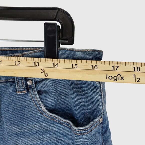 Rachel Roy High-Rise Wide-Leg Denim Jeans With Snap Button Side Closures Sz 32 - Picture 7 of 11